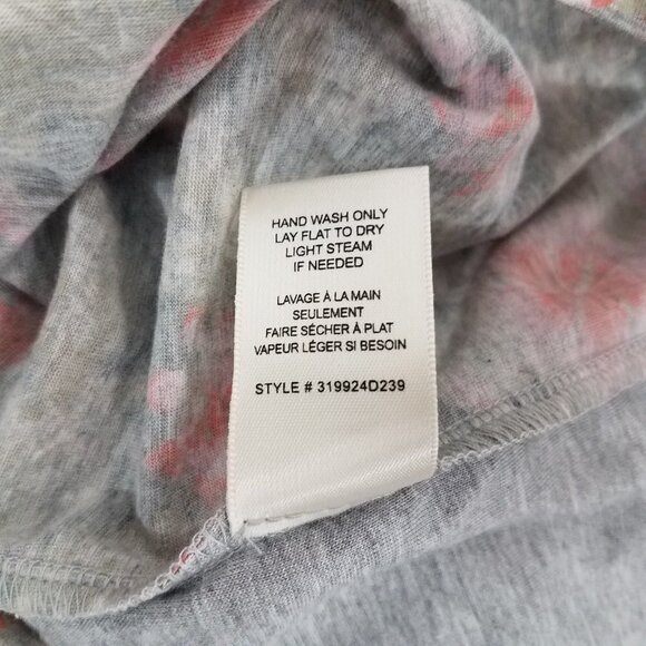 NEW Rebecca Taylor L Kamea Fleur Jersey T-shirt Mini Dress Short sleeves Floral - Picture 10 of 11